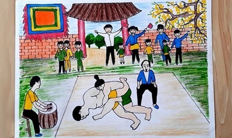 vẽ tranh đề tài lễ hội 21