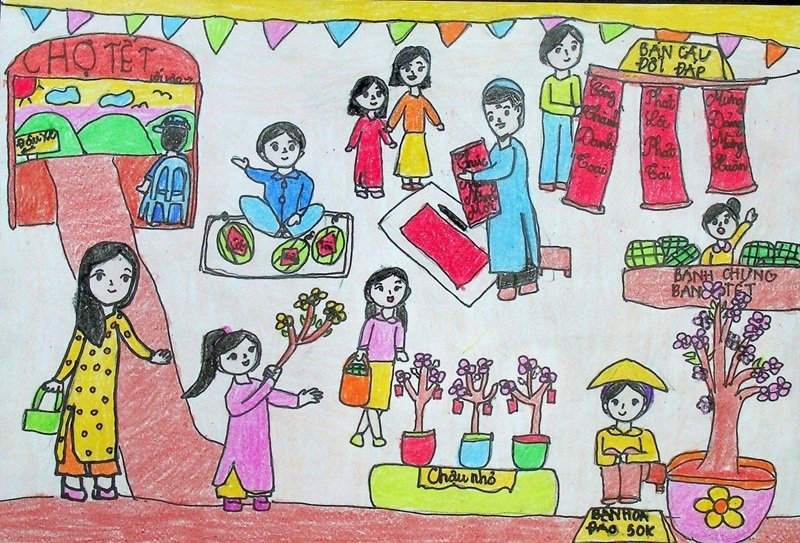 vẽ tranh đề tài lễ hội 22