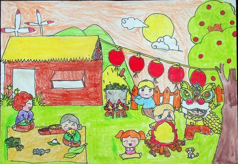 vẽ tranh đề tài lễ hội 24