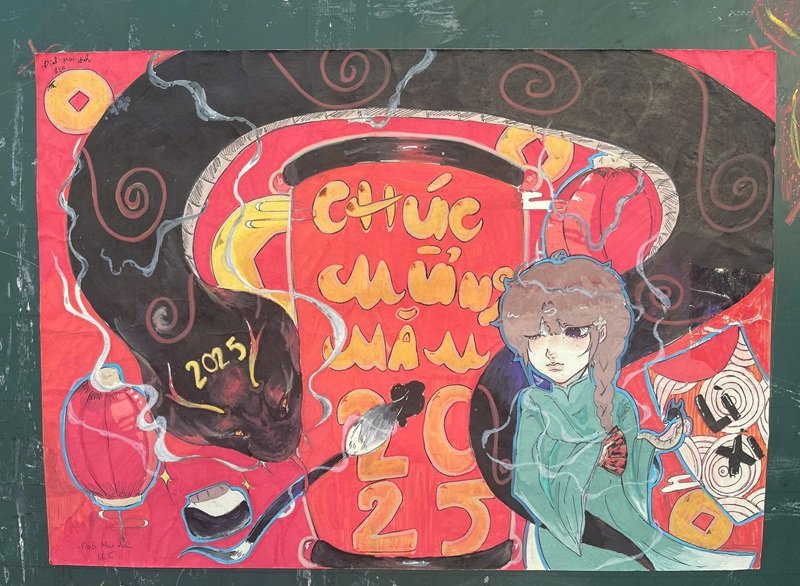 vẽ tranh ngày tết 14