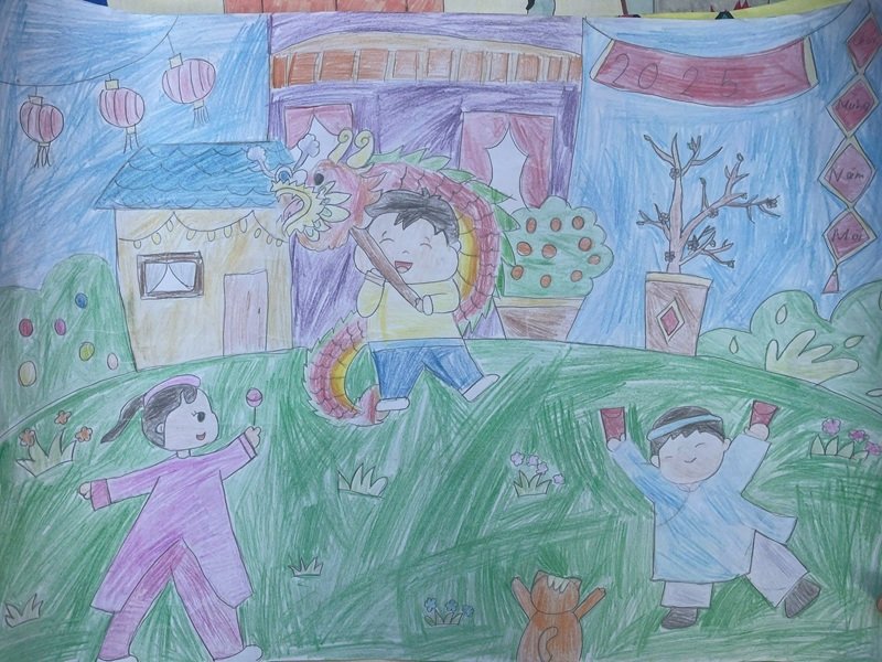 vẽ tranh ngày tết 21