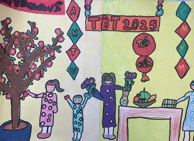 vẽ tranh ngày tết 24