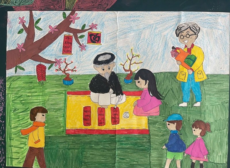 vẽ tranh ngày tết 26