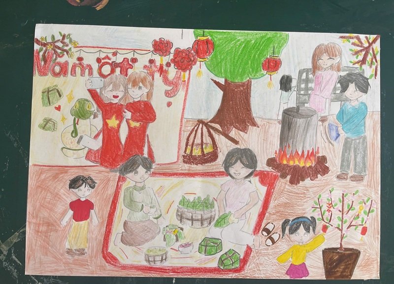 vẽ tranh ngày tết 28