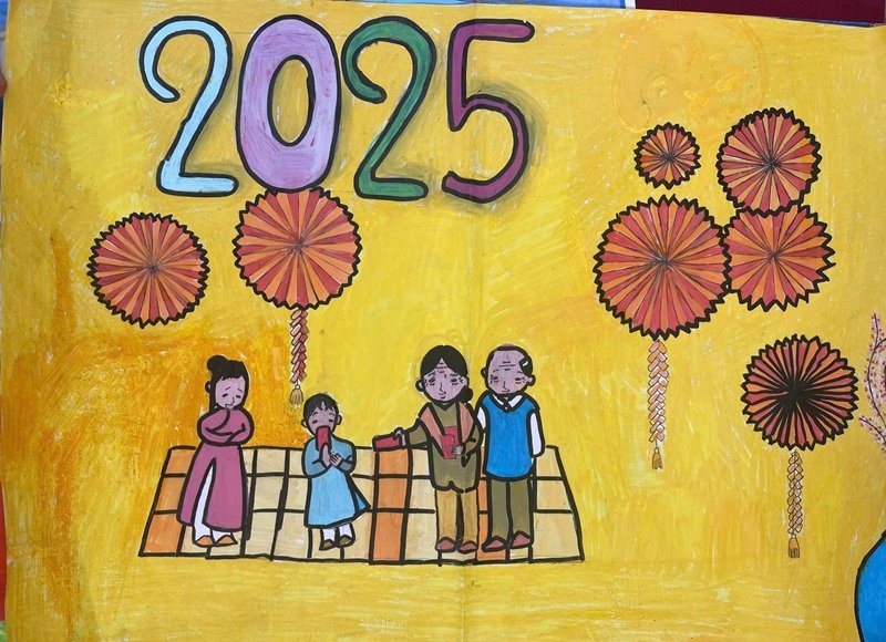 vẽ tranh ngày tết 5