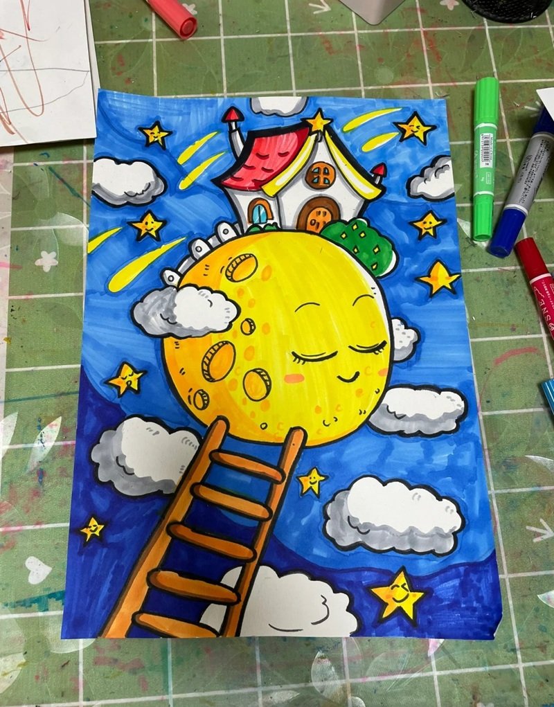 vẽ tranh ý tưởng trẻ thơ 14