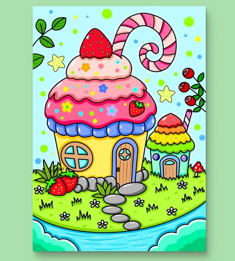 vẽ tranh ý tưởng trẻ thơ 18