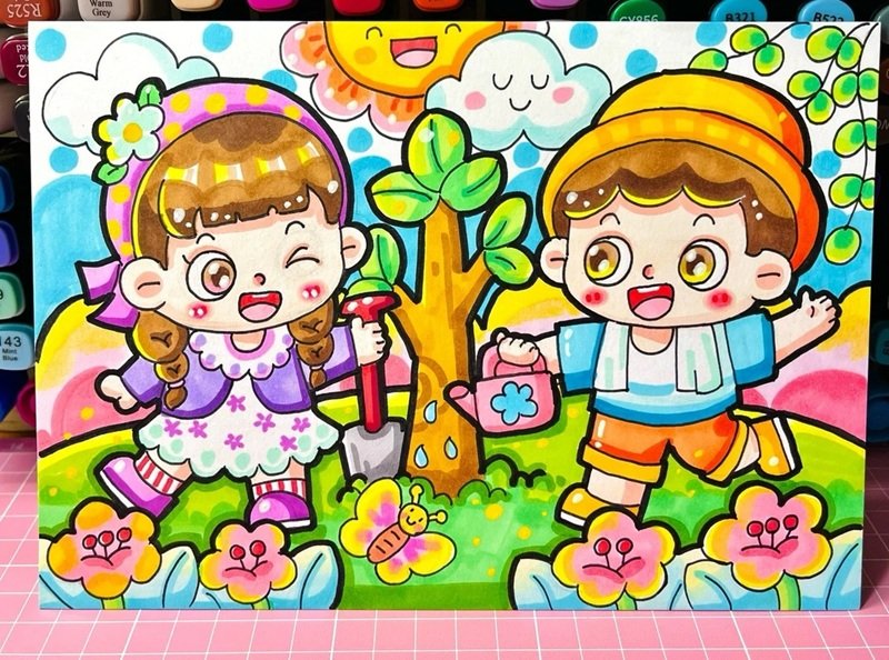 vẽ tranh ý tưởng trẻ thơ 28