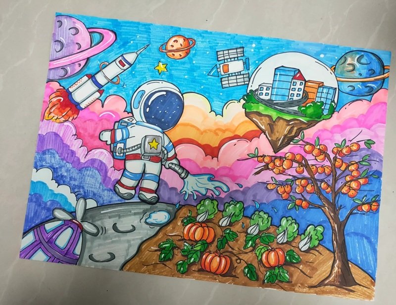 vẽ tranh ý tưởng trẻ thơ 34