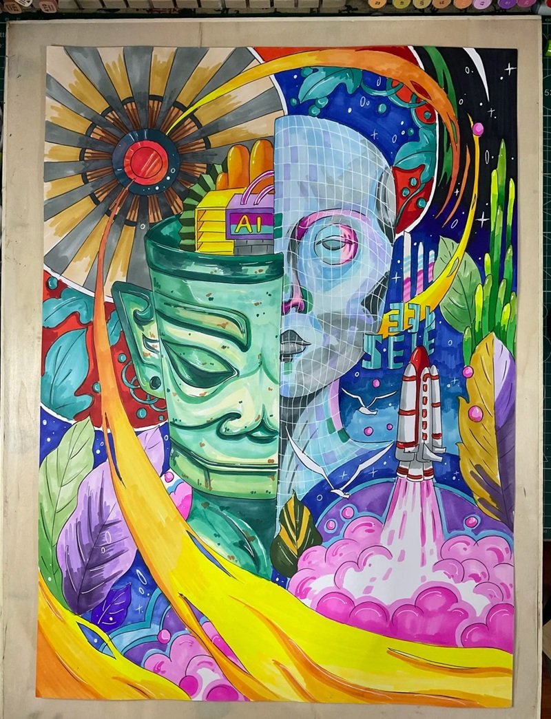 vẽ tranh ý tưởng trẻ thơ 37