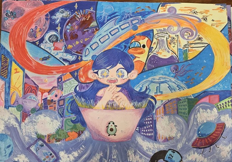 vẽ tranh ý tưởng trẻ thơ 6