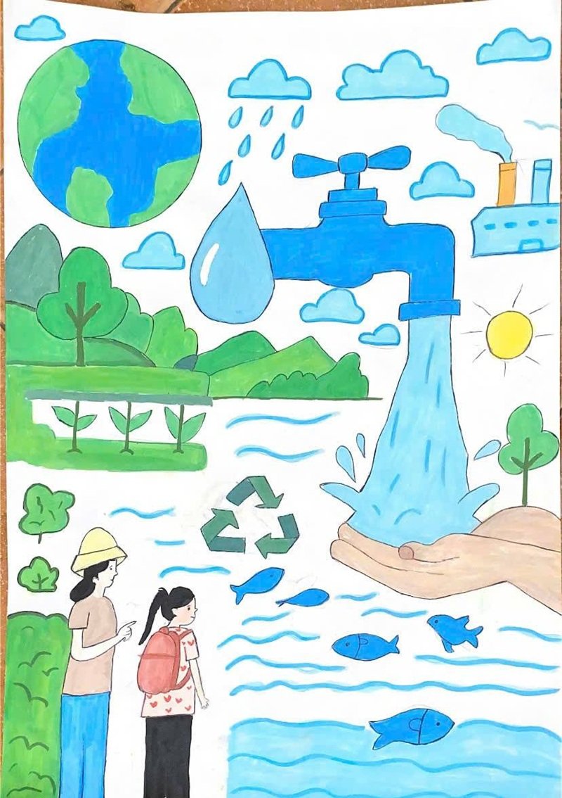 vẽ tranh ý tưởng trẻ thơ 8