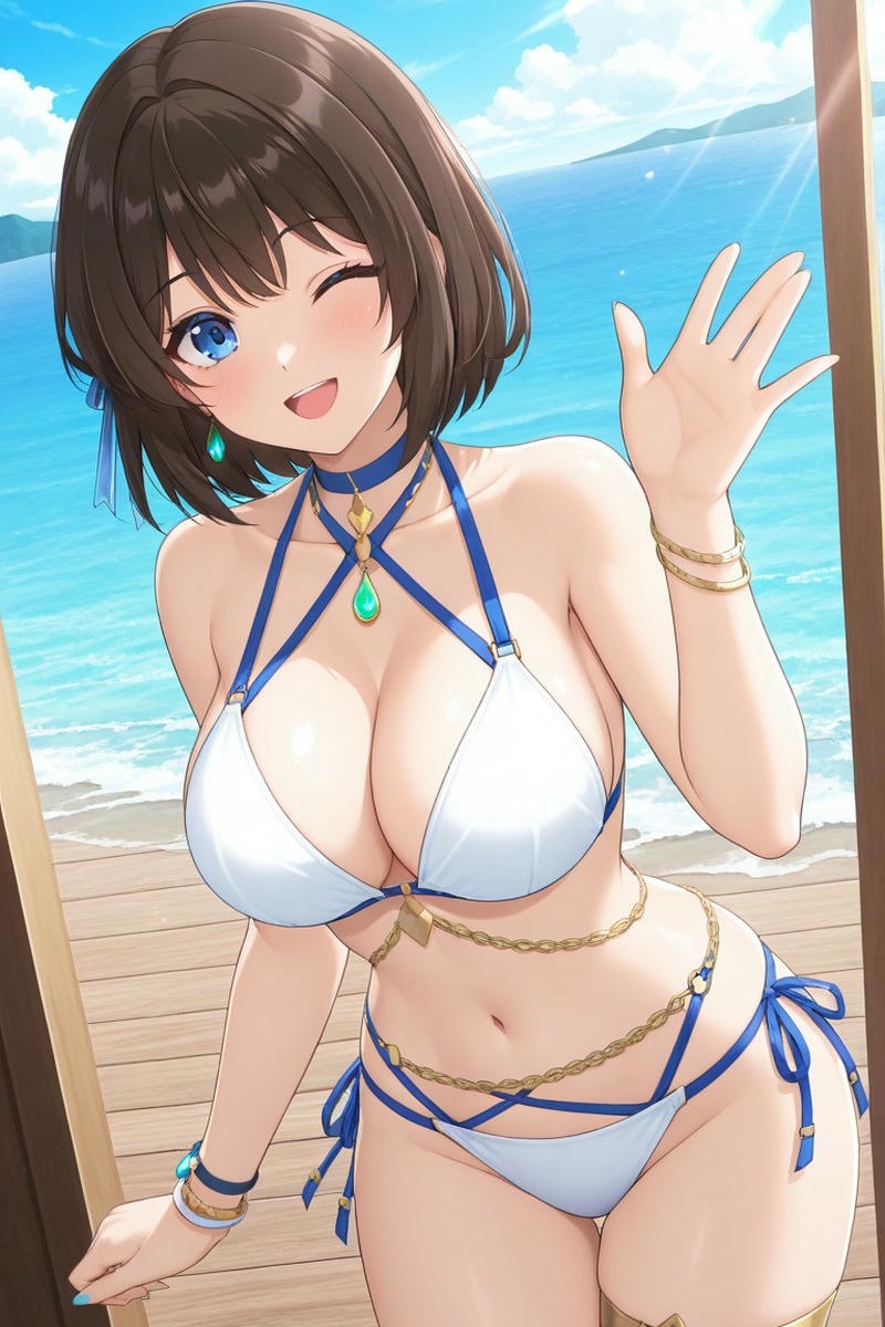 Ảnh anime bikini sexy mang diện mạo duyên dáng