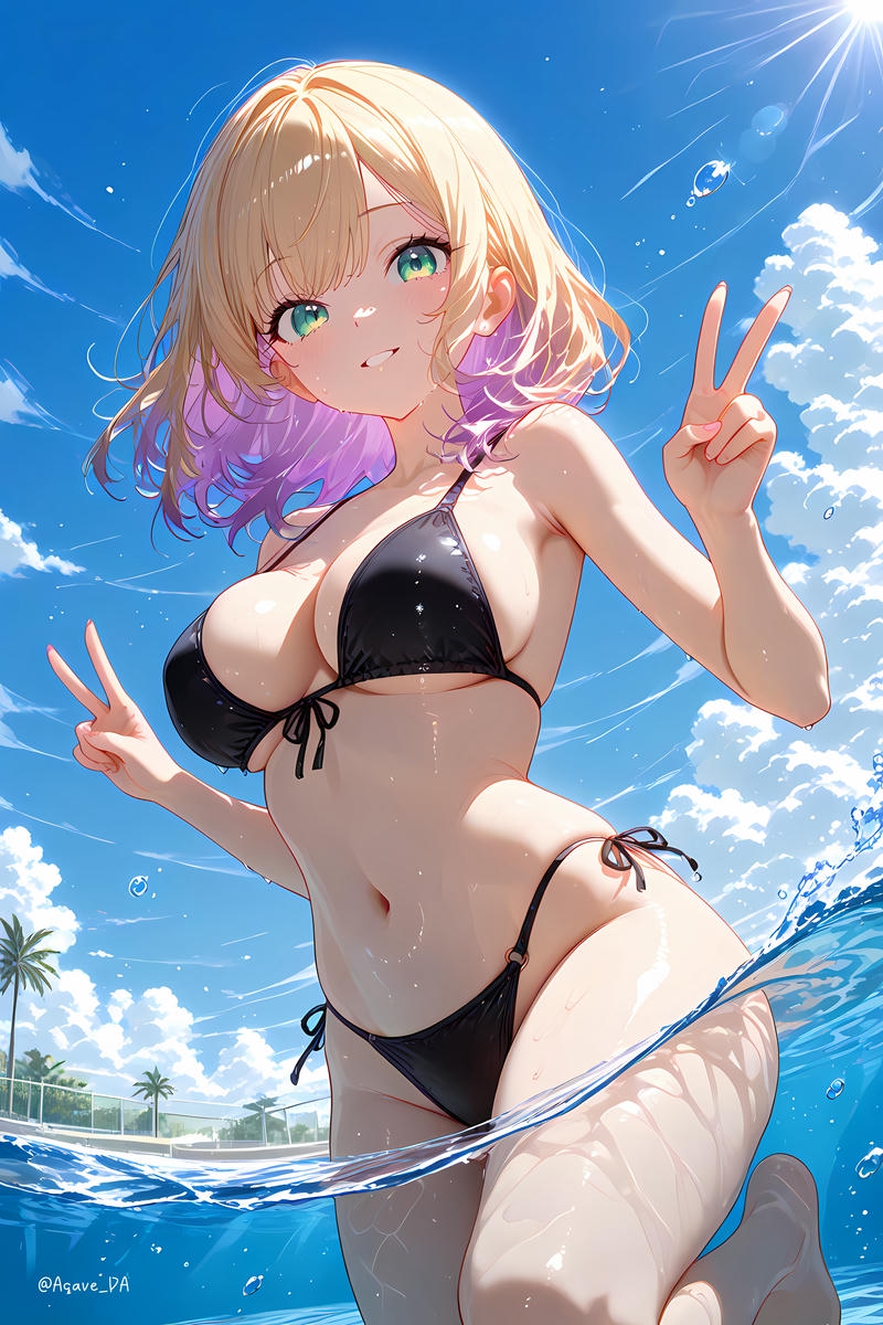 Ảnh anime bikini sexy mang phong cách quyến rũ