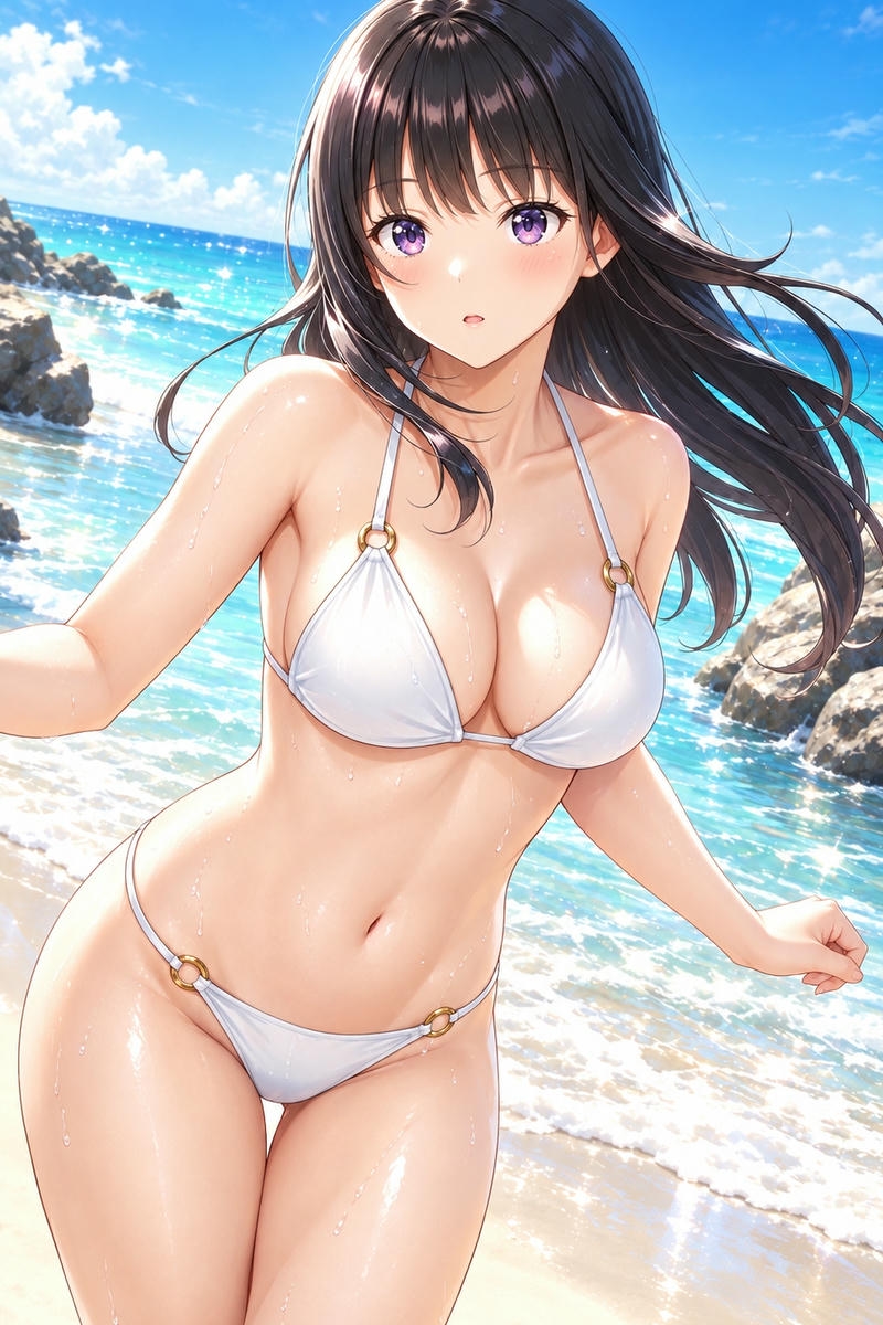 Ảnh anime bikini sexy mang phong thái tự nhiên