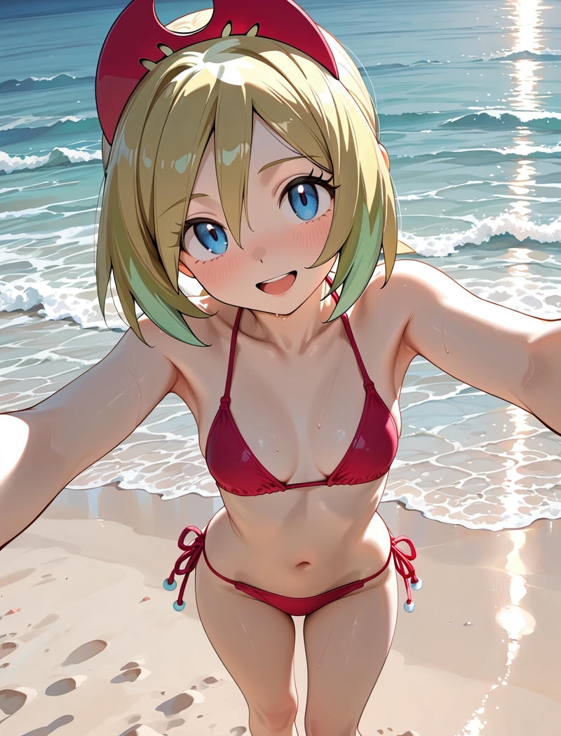 Hình anime diện bikini có thần thái tự tin