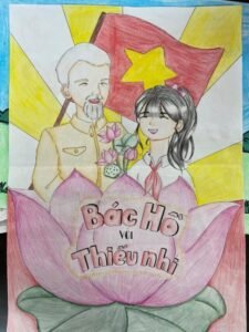 Tuyển chọn  99+ tranh vẽ Bác Hồ với thiếu nhi nổi bật
