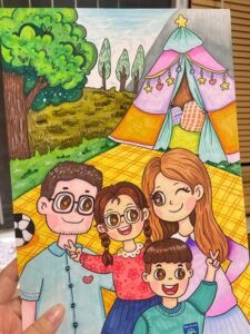 Những mẫu tranh vẽ gia đình đáng lưu giữ