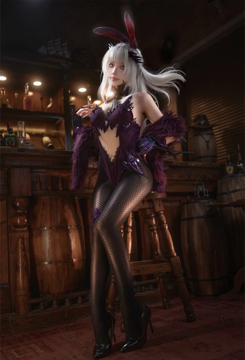 gái xinh cosplay thỏ đen 34