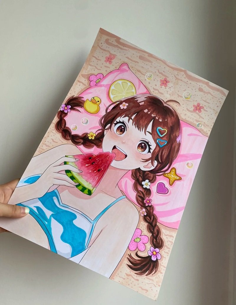 hình vẽ anime đơn giản 1