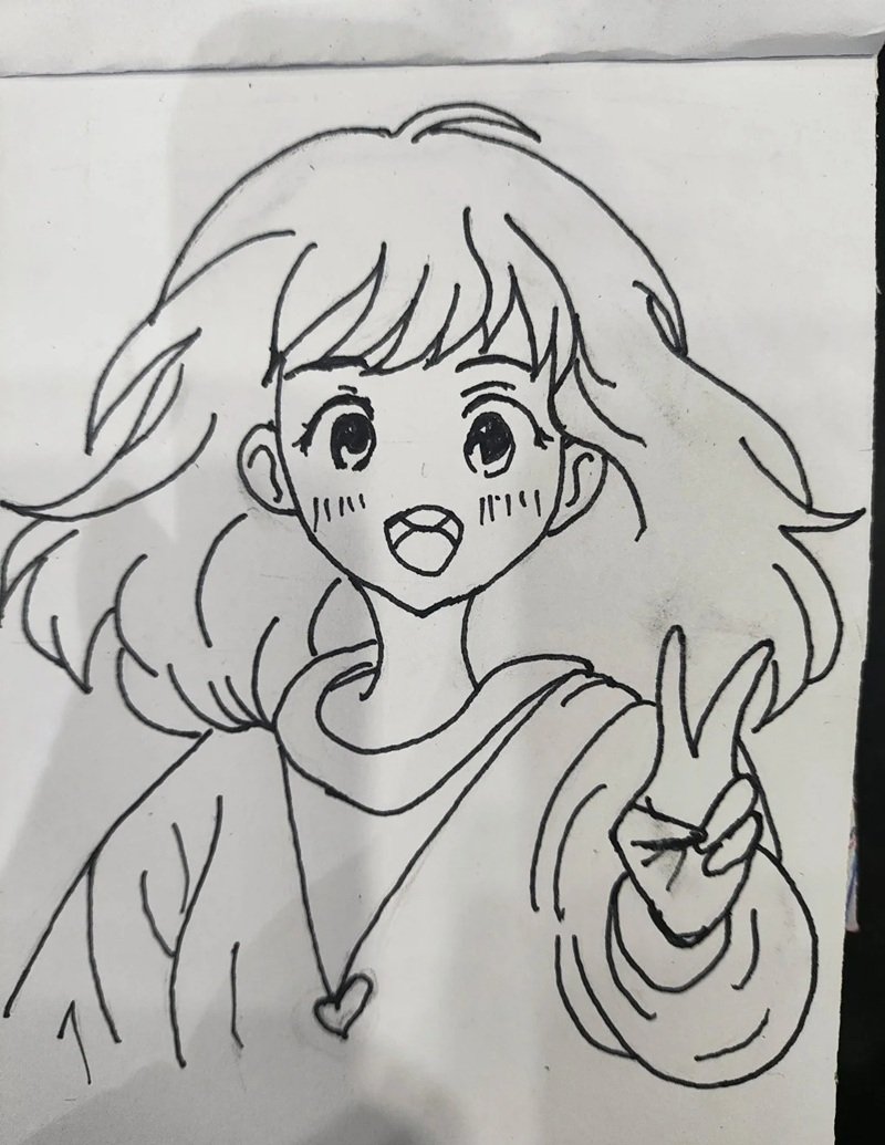 hình vẽ anime đơn giản 10