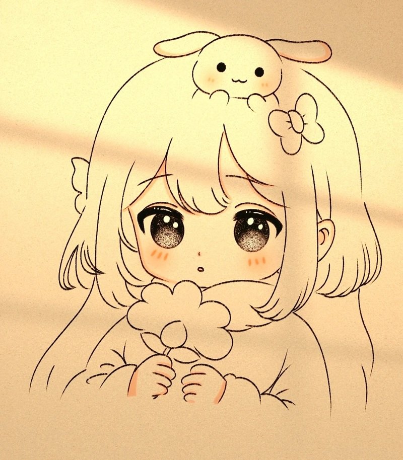 hình vẽ anime đơn giản 16