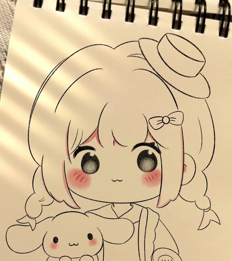 hình vẽ anime đơn giản 17