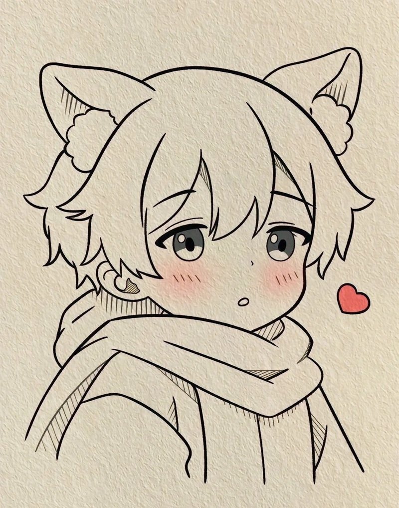 hình vẽ anime đơn giản 23