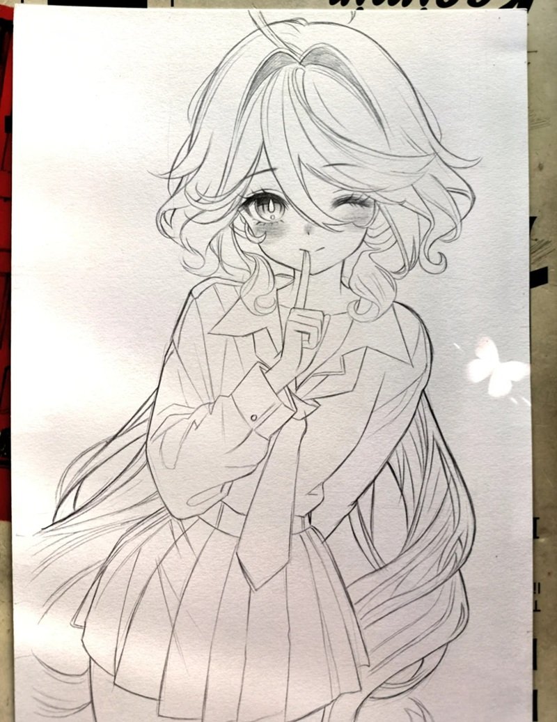 hình vẽ anime đơn giản 38