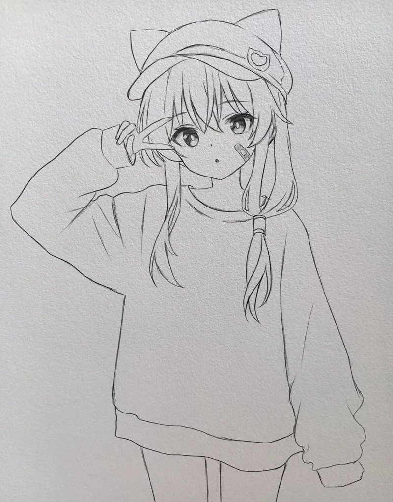 hình vẽ anime đơn giản 6