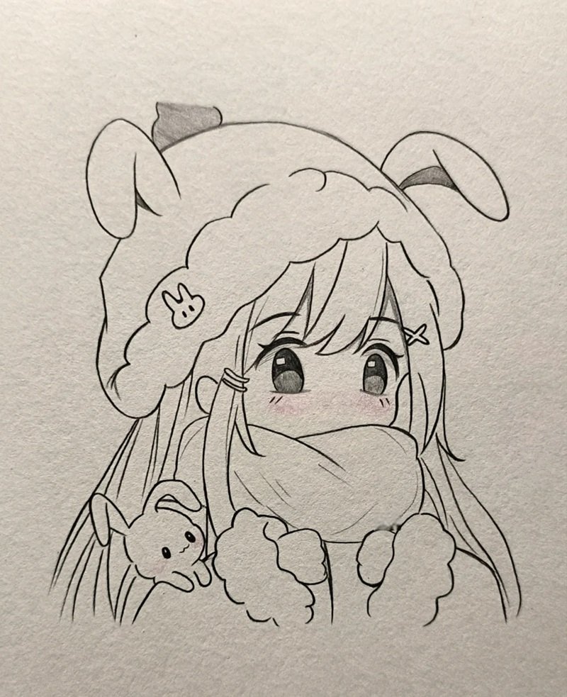 hình vẽ anime đơn giản 7