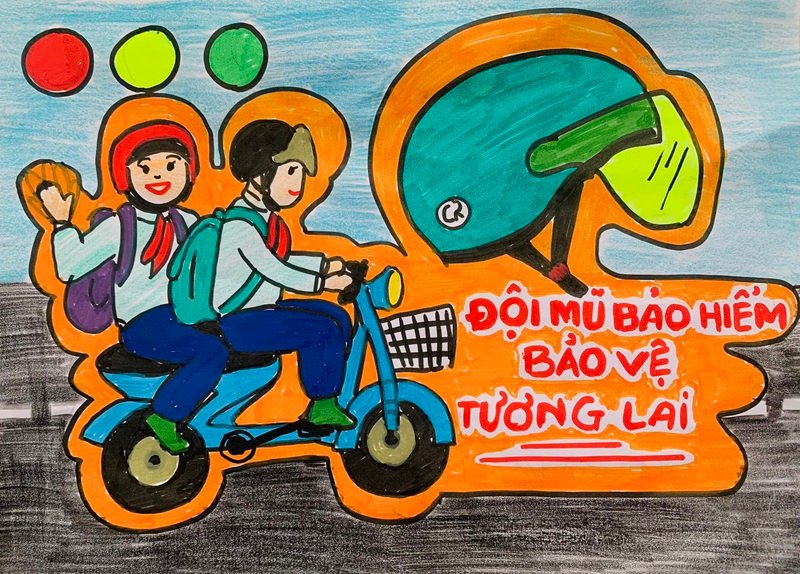tranh vẽ an toàn giao thông 13