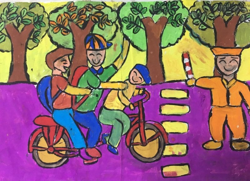 tranh vẽ an toàn giao thông 14