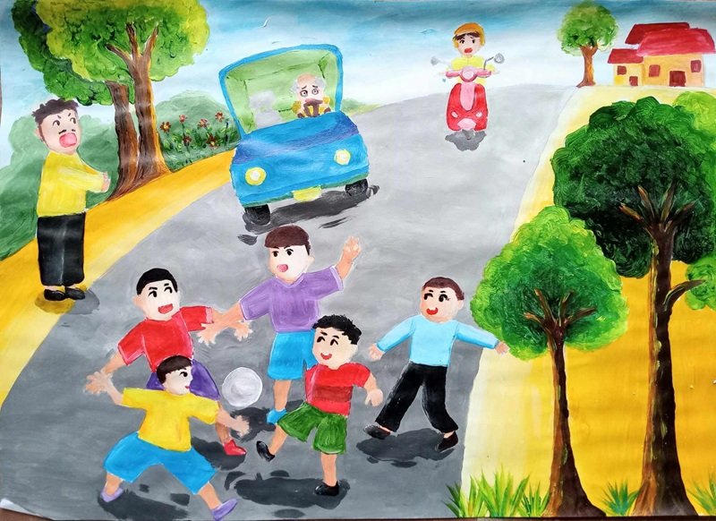 tranh vẽ an toàn giao thông 15