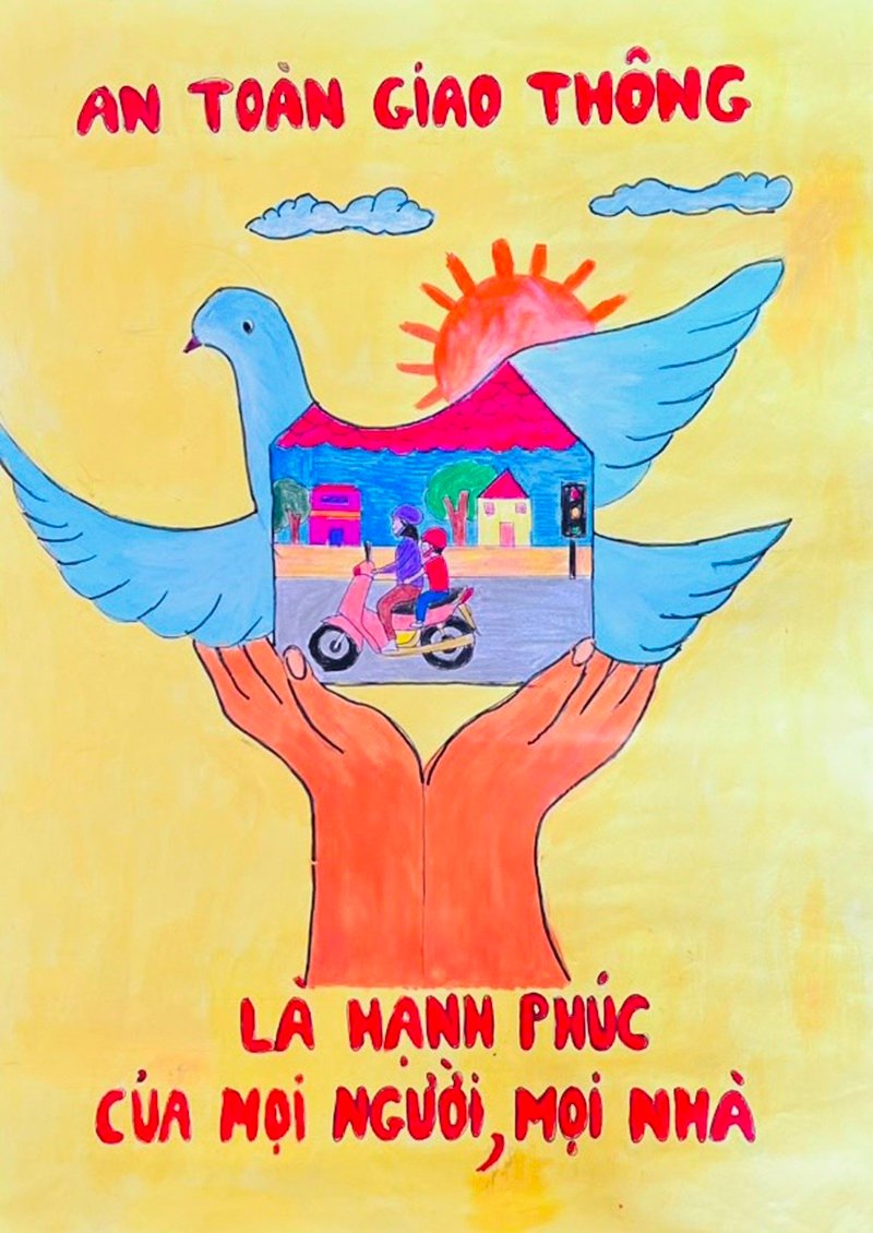 tranh vẽ an toàn giao thông 16