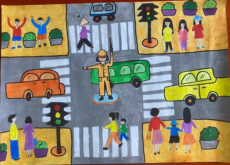 tranh vẽ an toàn giao thông 27