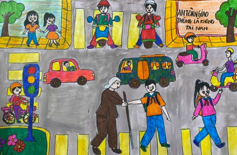 tranh vẽ an toàn giao thông 29