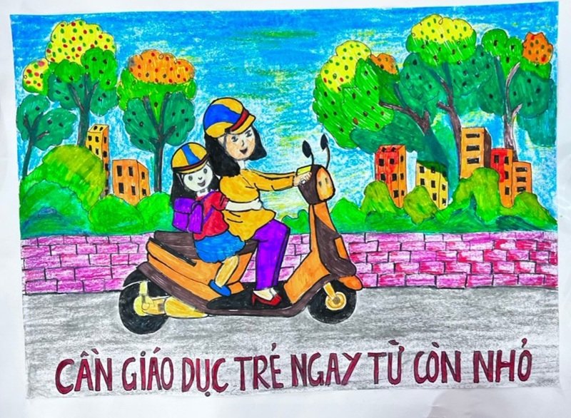 tranh vẽ an toàn giao thông 31