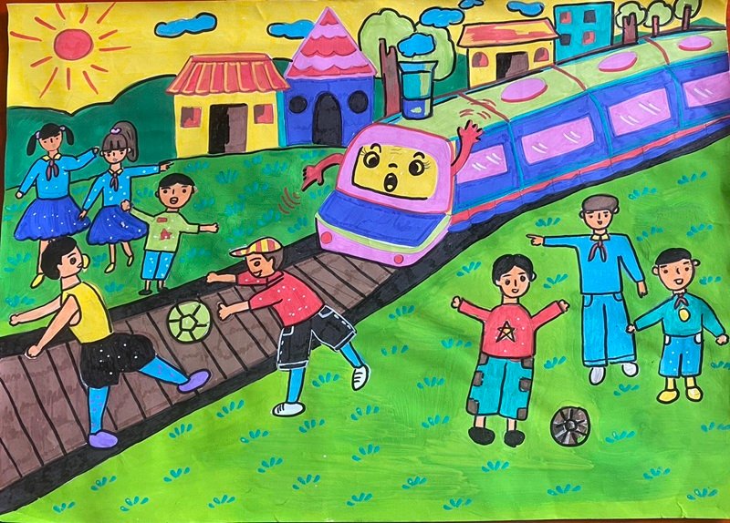 tranh vẽ an toàn giao thông 34