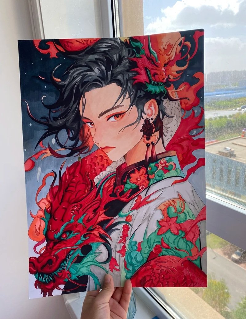 tranh vẽ anime nam 17