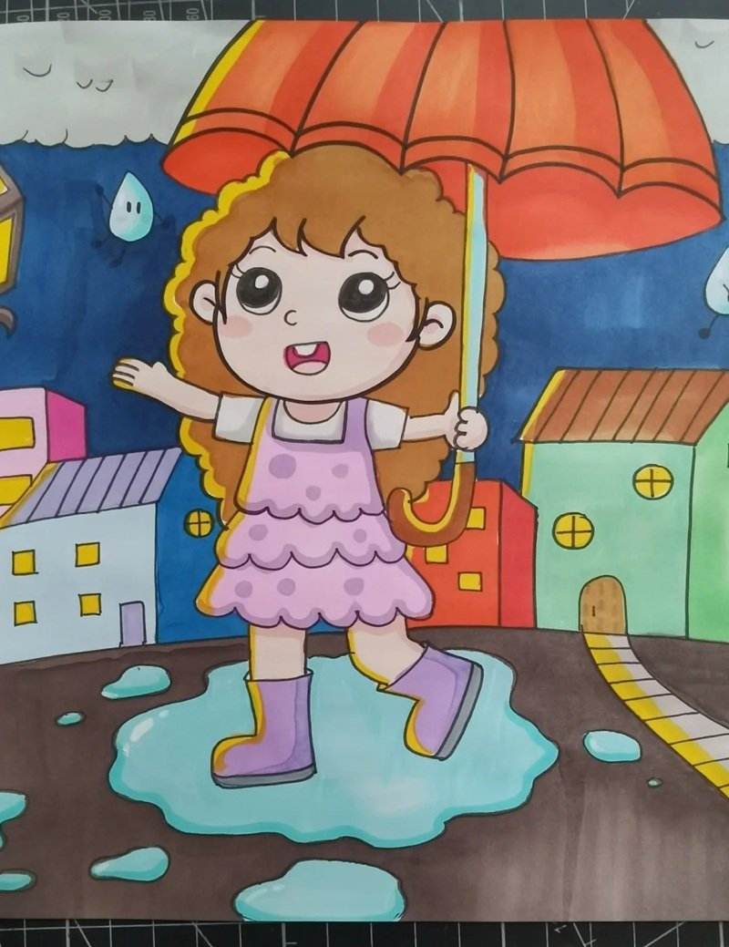 tranh vẽ chibi cute girl 10