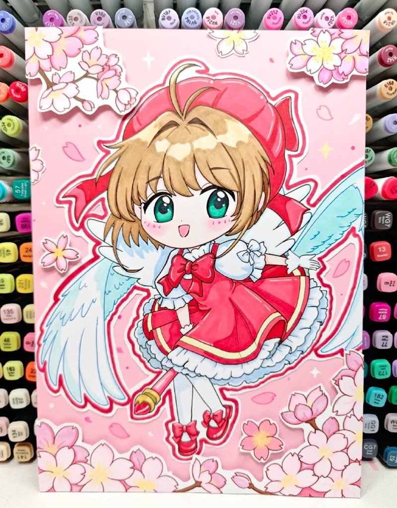 tranh vẽ chibi cute girl 3