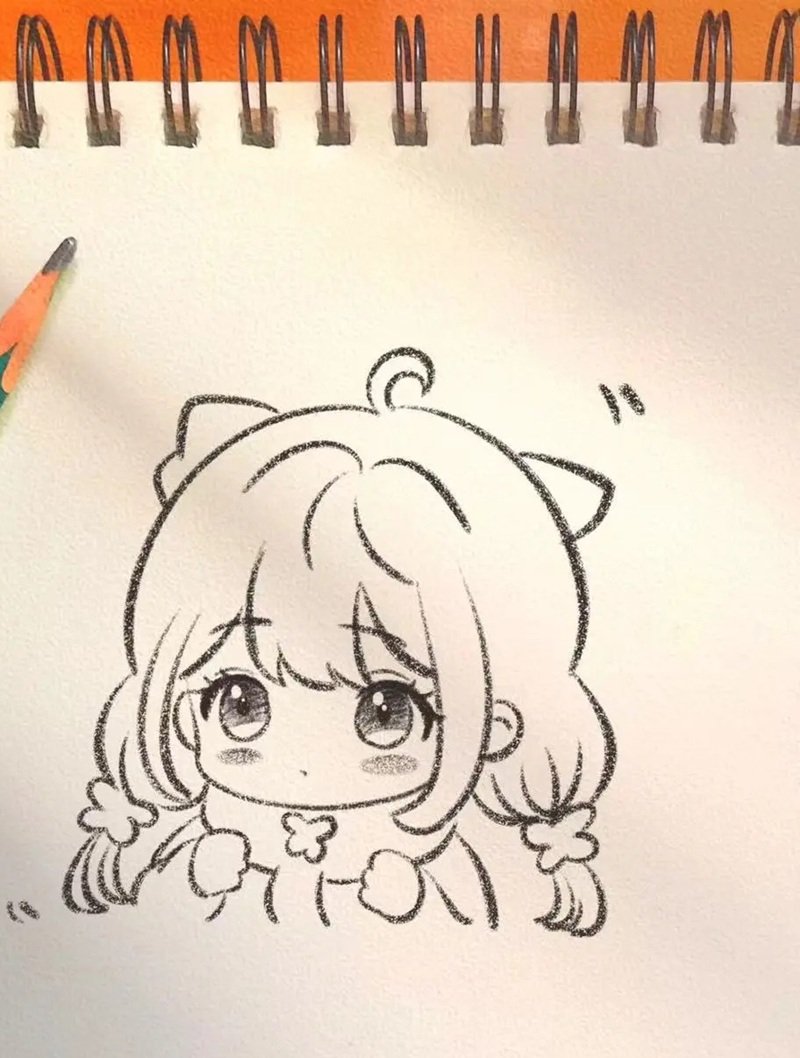 tranh vẽ chibi cute girl 39