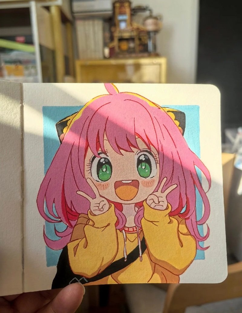 tranh vẽ chibi cute girl 40