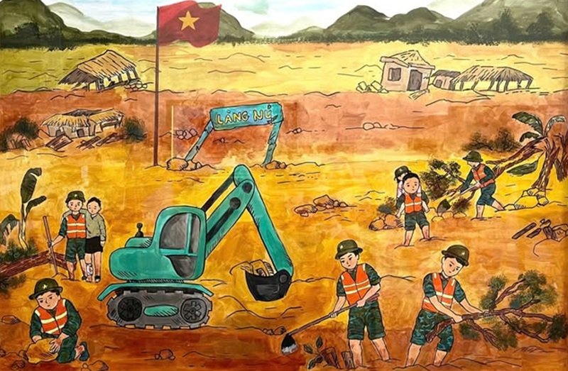 tranh vẽ chú bộ đội 10