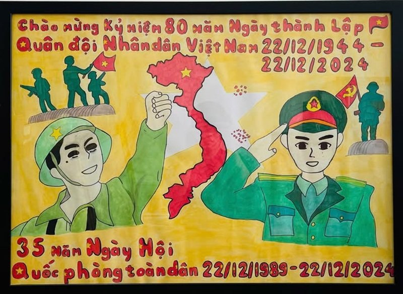 tranh vẽ chú bộ đội 20