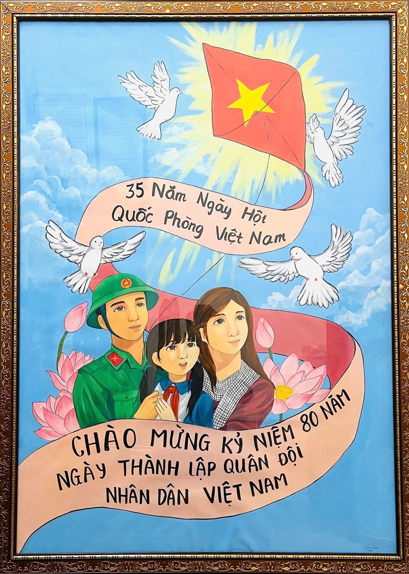 tranh vẽ chú bộ đội 21