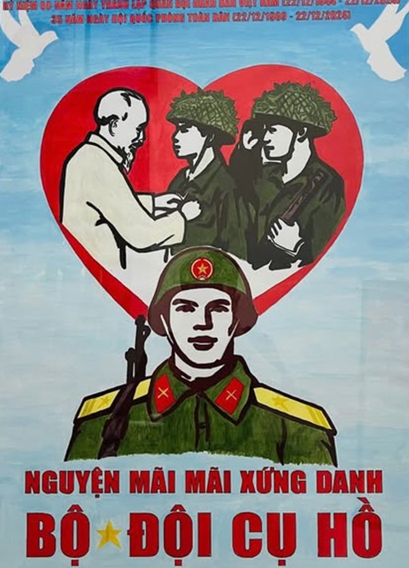 tranh vẽ chú bộ đội 22