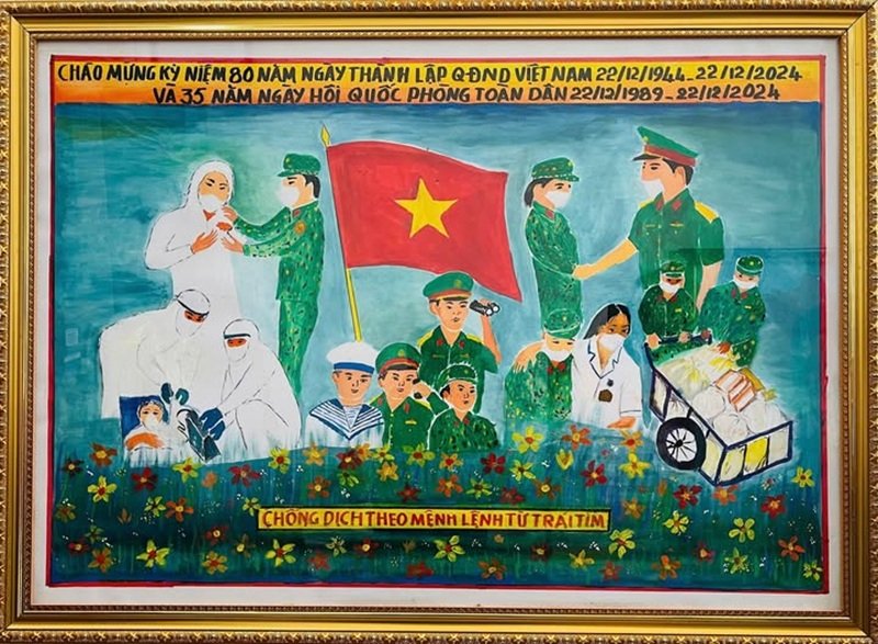 tranh vẽ chú bộ đội 24