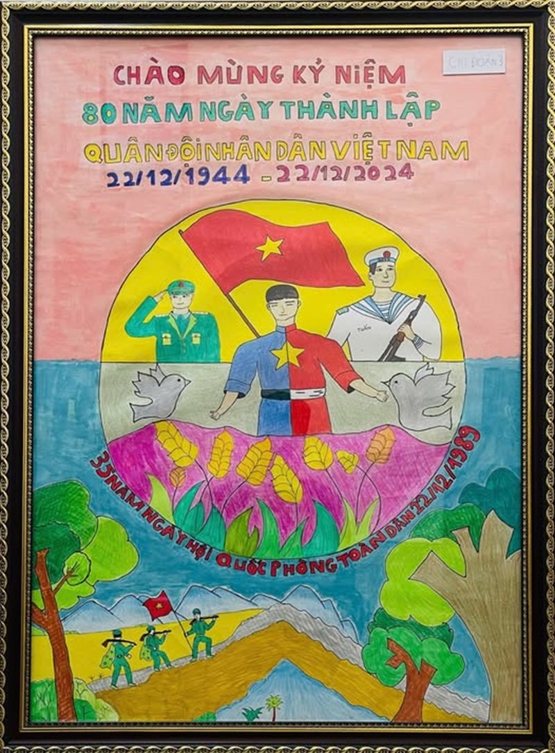 tranh vẽ chú bộ đội 25